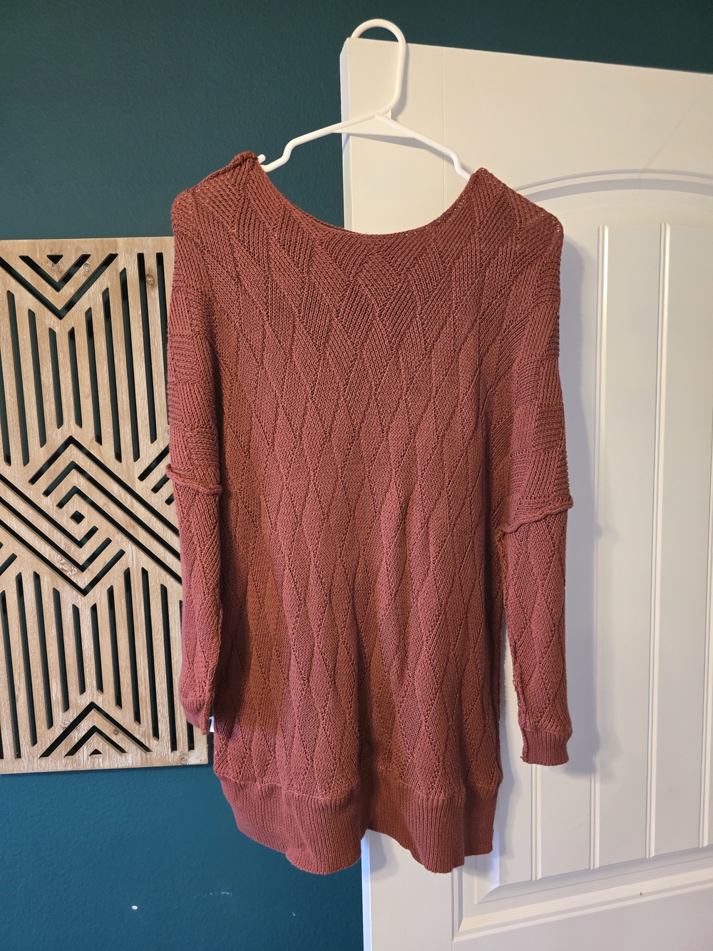 Cozy Knit Longline Sweater - Dusty Rose